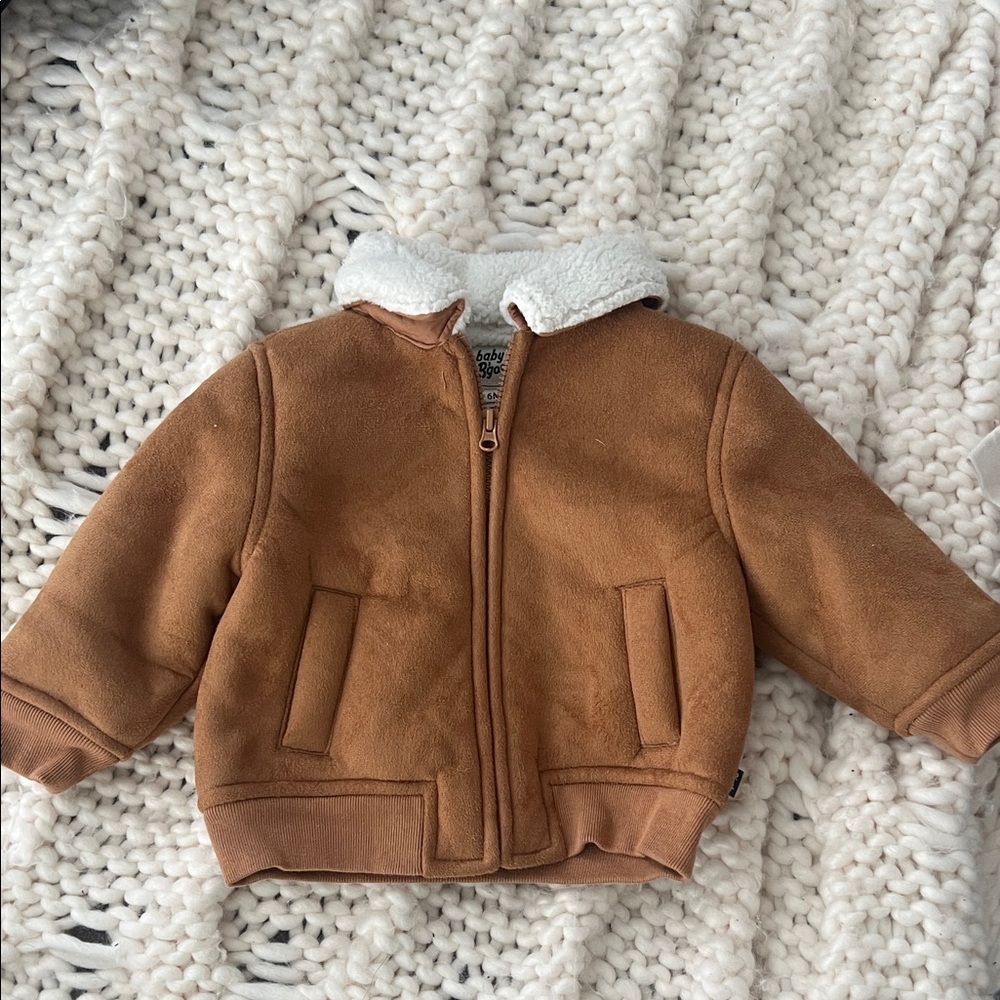 Bgosh baby Brown Sherpa-Lined Baby Jacket